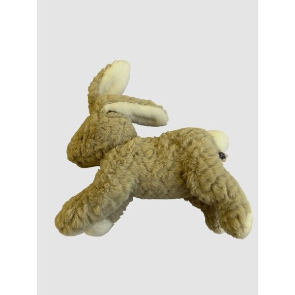 Mary Meyer Laying Down Bunny Plush Toy 12" Long Soft Beige & White Stuffed Anima - Picture 1 of 4